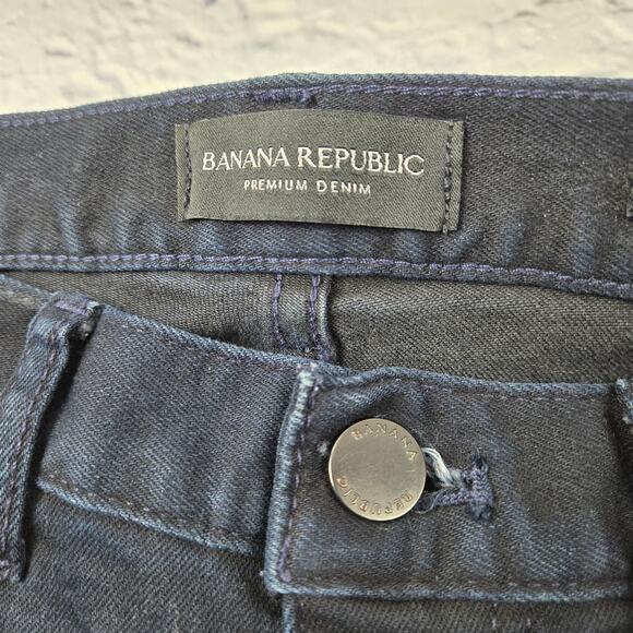 Banana Republic Women's Jeans Premium Denim Mid Rise Skinny Dark Rinse size 29 - Picture 8 of 12